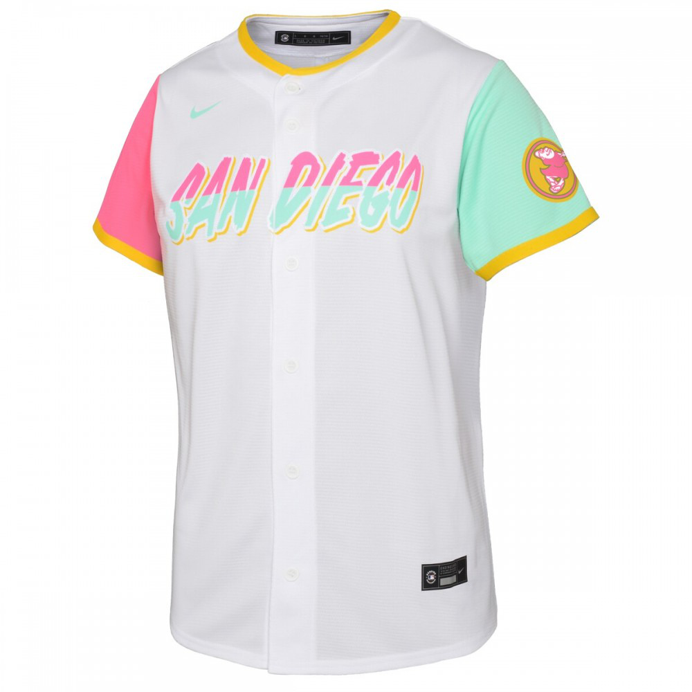 Fernando Tatis Jr. San Diego Padres Youth 2022 City Connect Replica Player Jersey - White-Pro Kit Vault | Brand New 26/27 Sports Jerseys